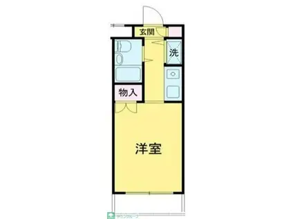 ジョイフル浦和(ワンルーム/3階)の間取り写真