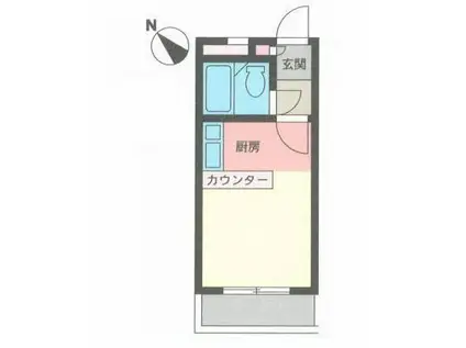 ベルピア二俣川(ワンルーム/1階)の間取り写真