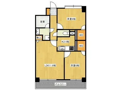 スカイヒルズST(2LDK/5階)の間取り写真