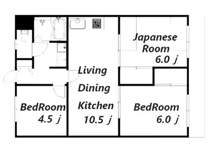 シティハイツ七松(3LDK/3階)の間取り写真