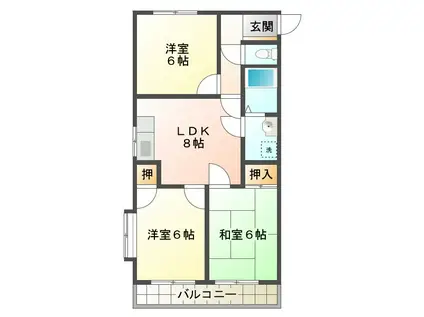 エクセレンス(3LDK/3階)の間取り写真