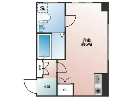 カルーバスIV道灌山(ワンルーム/3階)の間取り写真