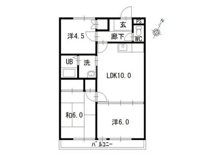 TGSマンション(3LDK/1階)の間取り写真