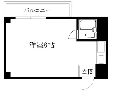 ネオグリーン鳳(ワンルーム/2階)の間取り写真