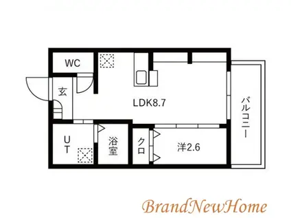 ジーイーオンズ(1LDK/1階)の間取り写真