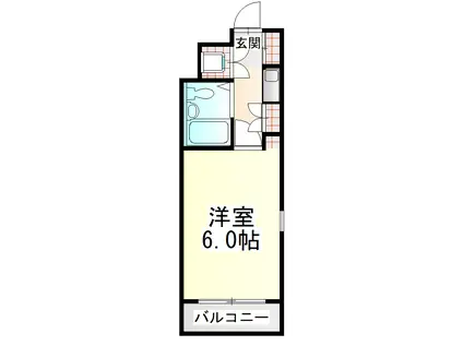 アメニティ可部南(1K/4階)の間取り写真