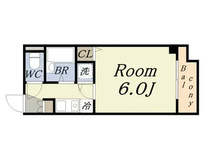 ロフティパーク(1K/2階)の間取り写真