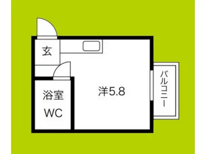 JPアパートメント東住吉III(ワンルーム/4階)の間取り写真