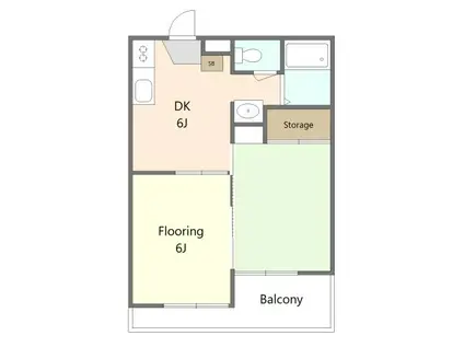 エントピア目黒(2DK/1階)の間取り写真