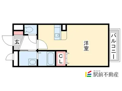 古川第2コーポ(1K/2階)の間取り写真