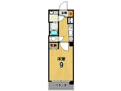 メゾン・マロン(1K/3階)の間取り写真