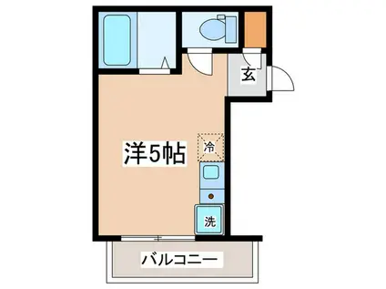 アンジュ清新(ワンルーム/2階)の間取り写真