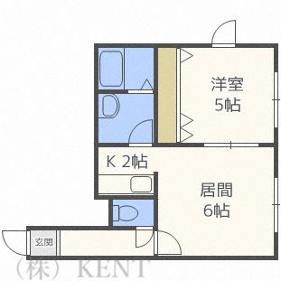 ステージノア北円山(1LDK/4階)の間取り写真