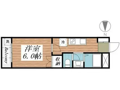 SKハイツ(1K/2階)の間取り写真