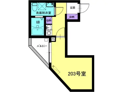 GIONHOUSE川口並木(1K/2階)の間取り写真