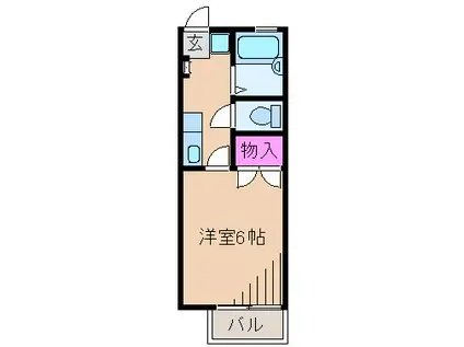 サンハイツフラワームーン(1K/2階)の間取り写真