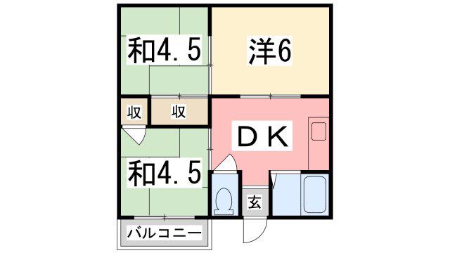シティビル(3DK/3階)の間取り写真