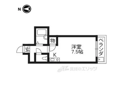 グランドールカキノキ(1K/1階)の間取り写真