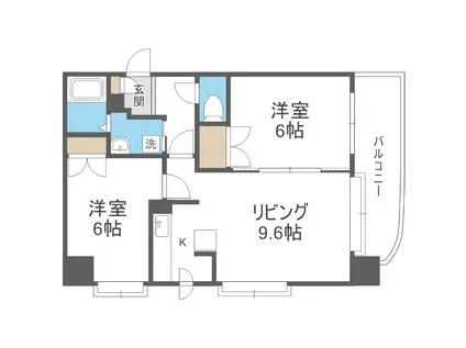 アーバンハイツ月寒東(2LDK/7階)の間取り写真