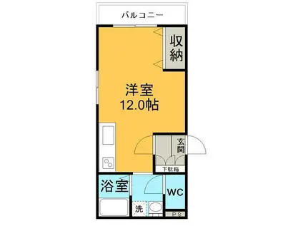 メゾン北5条(ワンルーム/1階)の間取り写真