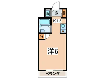 スカイコート戸塚(ワンルーム/4階)の間取り写真