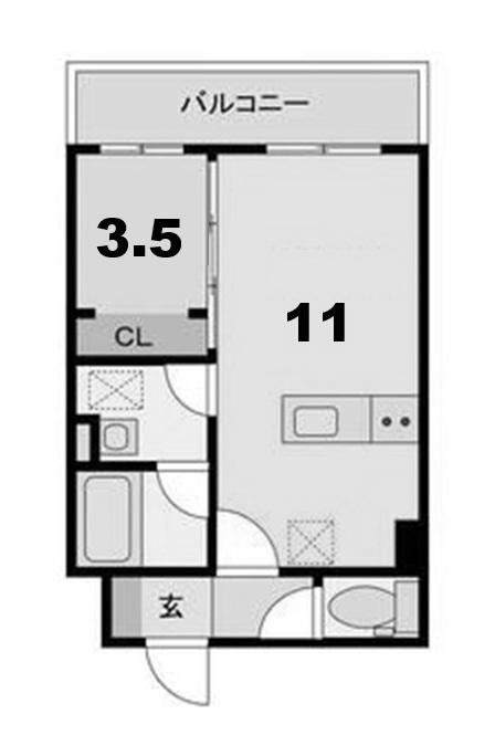 LIFE LINE 38(1LDK/1階)の間取り写真