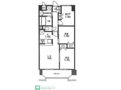 エスペランサ 2(2SLDK/10階)の間取り写真