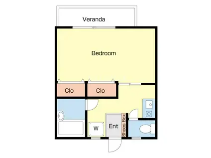 フジハイツ(1K/1階)の間取り写真