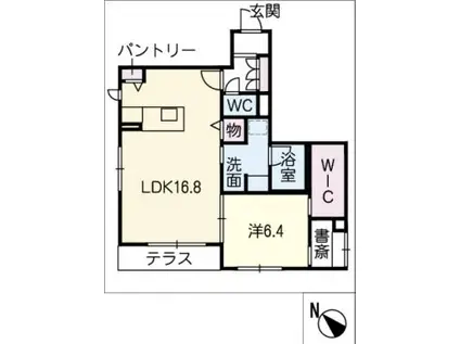 セントリビエ神戸(1LDK/1階)の間取り写真