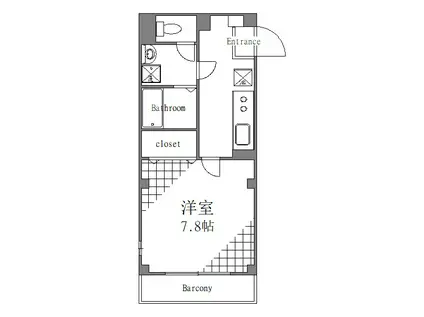 EMPEREUR FER CALME(1K/4階)の間取り写真