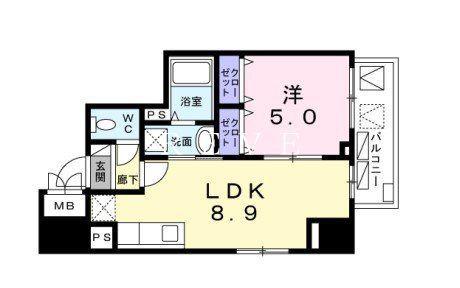 ファヴール本郷(1LDK/3階)の間取り写真