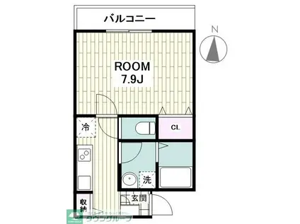 フルセイル南町田III(1K/3階)の間取り写真