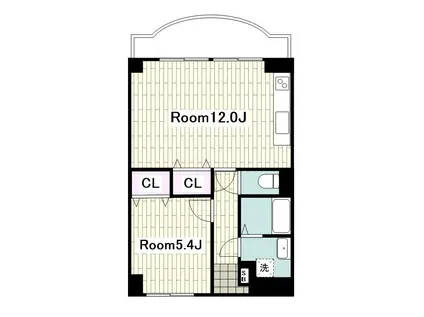 グリーンヴィレッヂ西谷(1LDK/3階)の間取り写真