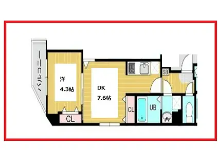 アークレジデンス向島(1DK/3階)の間取り写真