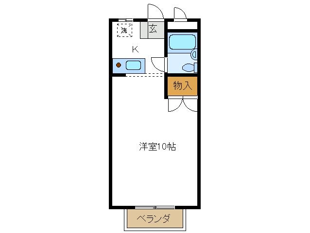 タイトル24(ワンルーム/2階)の間取り写真