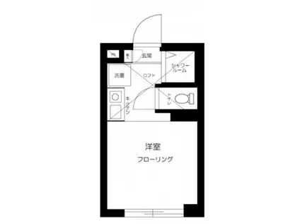 クラス市谷(ワンルーム/1階)の間取り写真