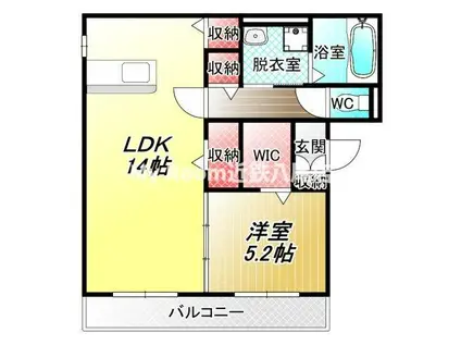 エリチェ青山(1LDK/3階)の間取り写真