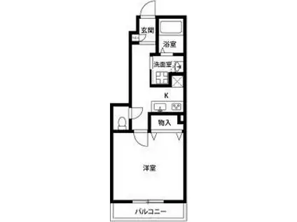 アンプルール リーブルSANTEII(1K/1階)の間取り写真