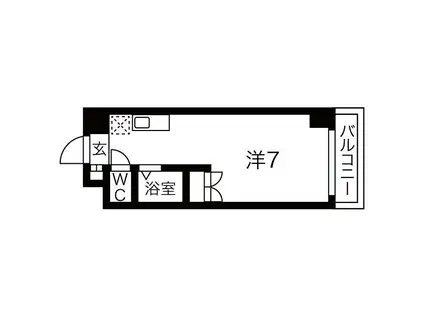 プレリュード江坂(ワンルーム/5階)の間取り写真