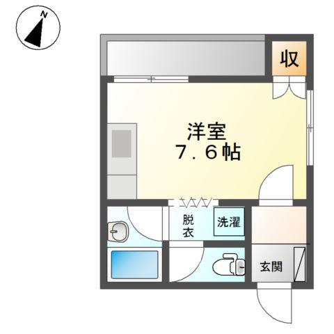 八事スチューデントビル(ワンルーム/3階)の間取り写真