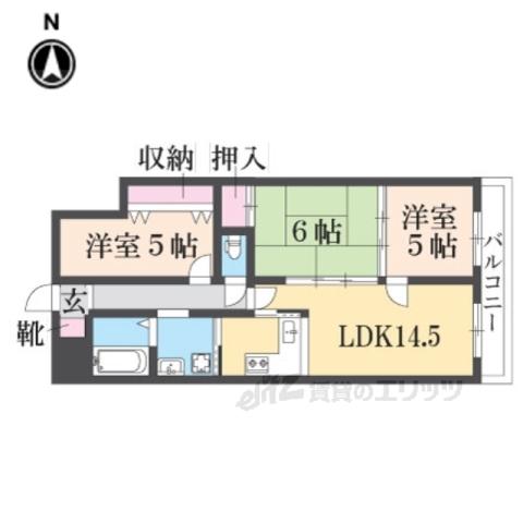 VISTA IMANISHI (3LDK/2階)の間取り写真