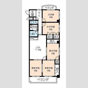 フィオーレ草間(5LDK/3階)の間取り写真