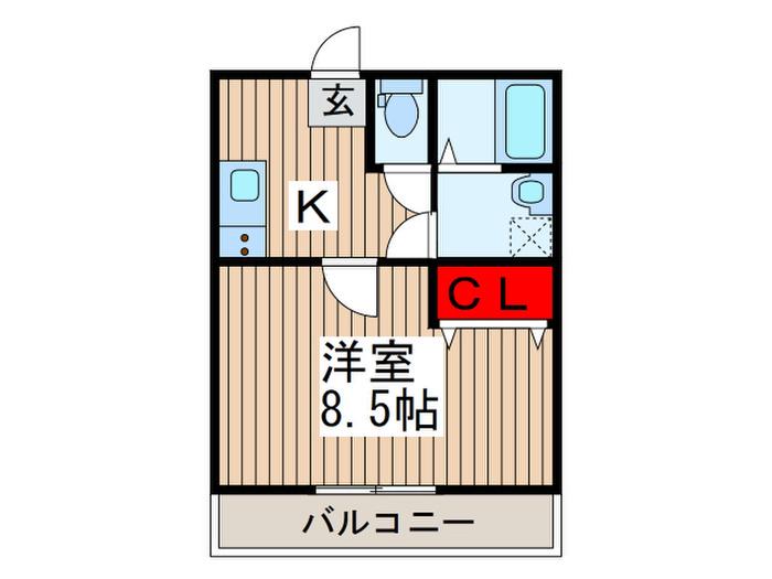 KA-NA MAISON愛宕(1K/3階)の間取り写真