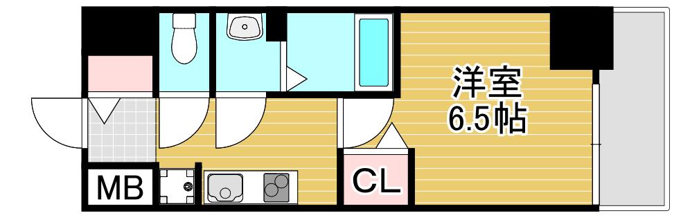 プレサンス 梅田北 ディア(1K/4階)の間取り写真