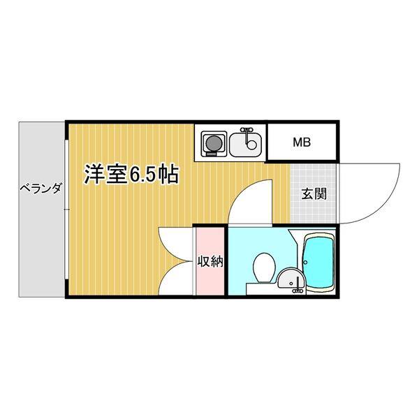 G1ビル浅間町(ワンルーム/5階)の間取り写真