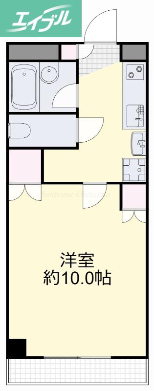 パストラルK(1K/4階)の間取り写真