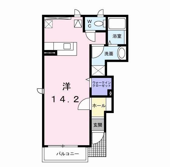 とれふるA(1K/1階)の間取り写真