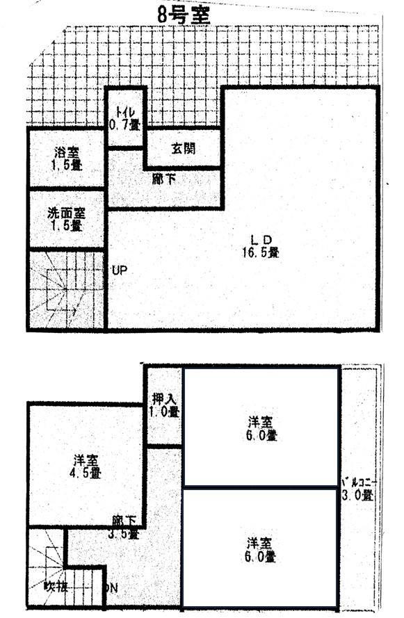 エクセレント下郡(3LDK/1階)の間取り写真