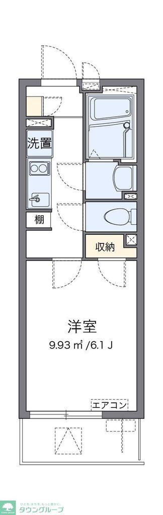 クレイノ樽崎II(1K/1階)の間取り写真