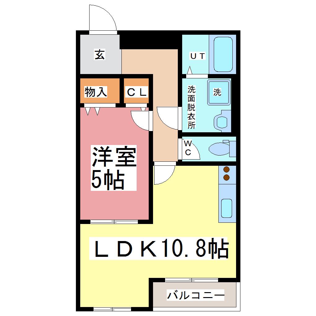 スパシオン グランヴィラ(1LDK/3階)の間取り写真